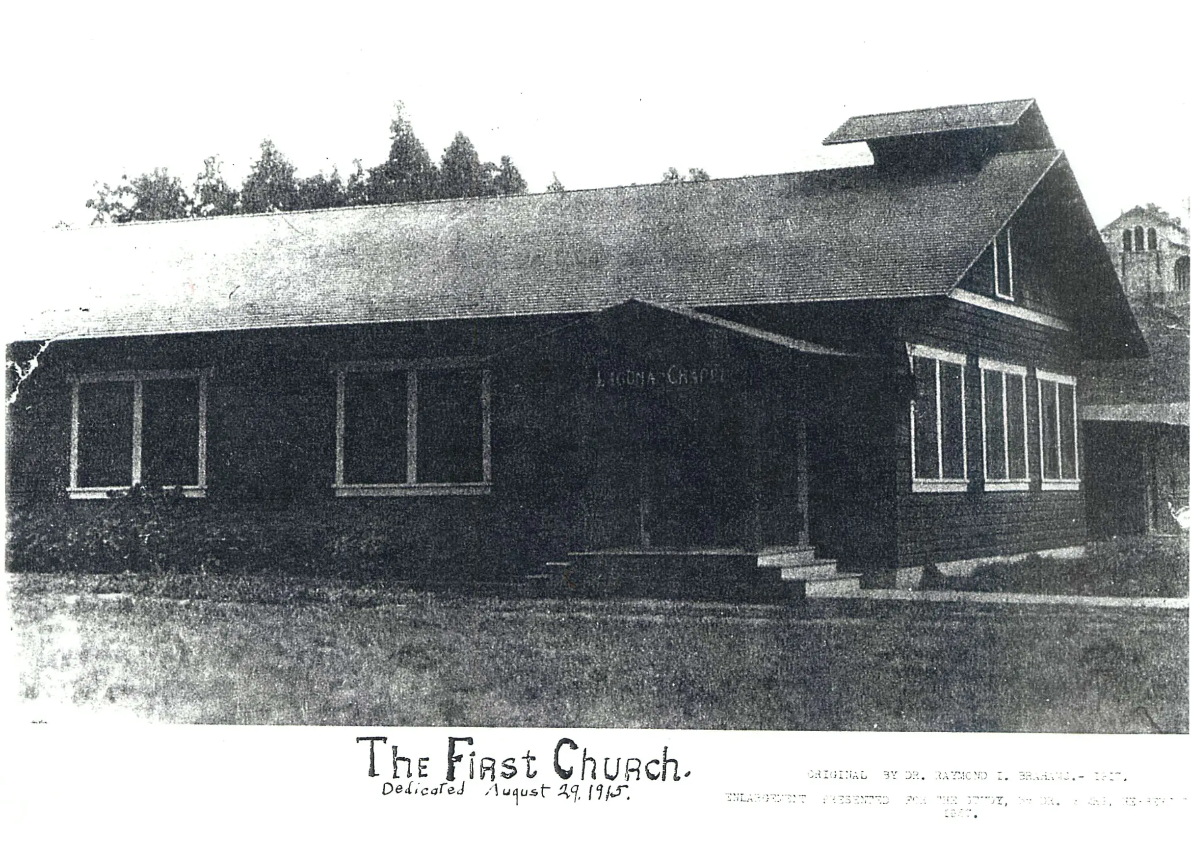 Second Meeting Place of what would become LPC. The little Brown Church in 1917